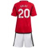 Officiële Voetbalshirt + Korte Broek Manchester United Dalot 20 Thuis 2023-24 - Kids